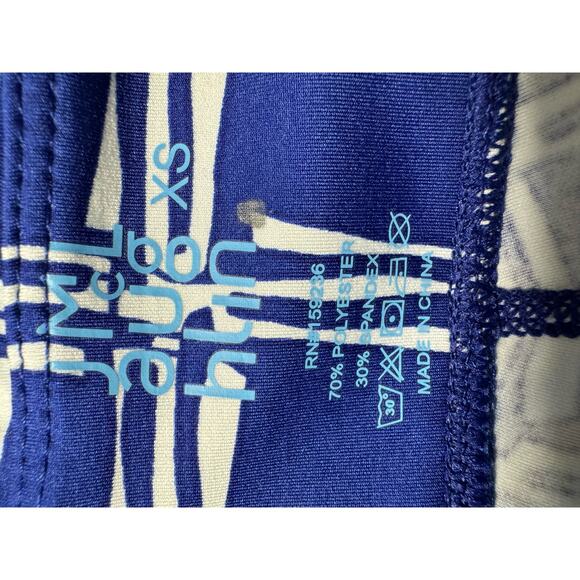 J McLaughlin Blue White Patterned Acadia UPF 50 Leggings XS - Picture 3 of 4